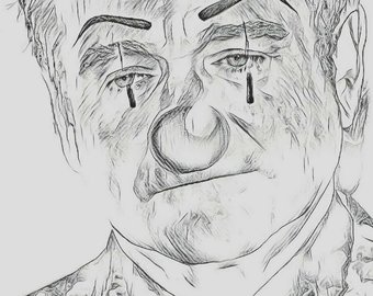 340x270 Sad Clown Print Etsy - Sad Clown Sketch