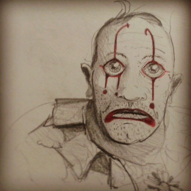 640x640 Draw - Sad Clown Sketch