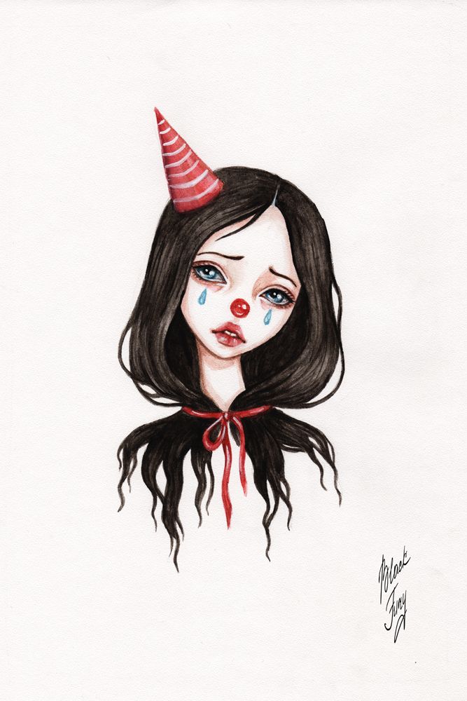 667x1000 Sad Clown By Blackfurya Eto Iskusstvo Art - Sad Clown Sketch