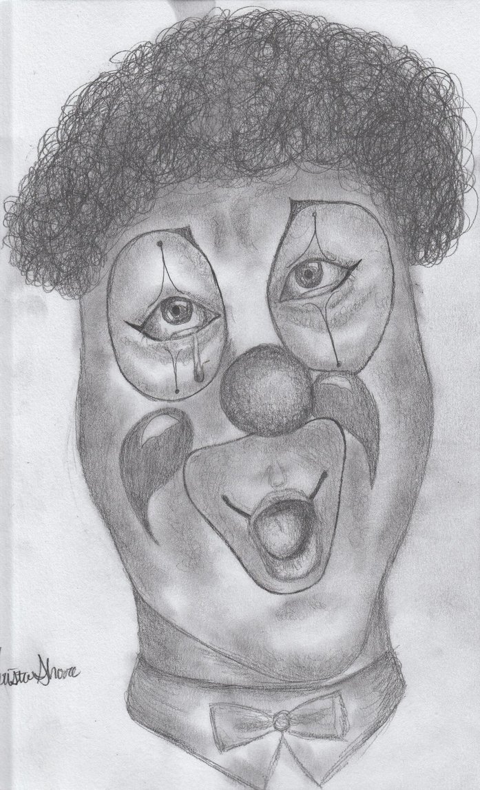 697x1147 Sad Clown Sketch By Kris10fs - Sad Clown Sketch