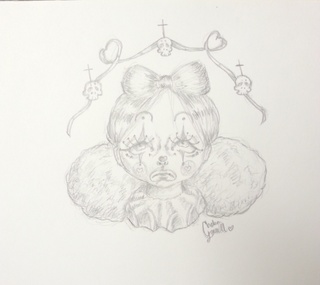 320x285 Clown - Sad Clown Sketch