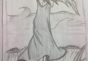 300x210 Sad Love Pencil Sketches Pencil Colors Sketch Of A Sad Couple - Sad Couple Sketches