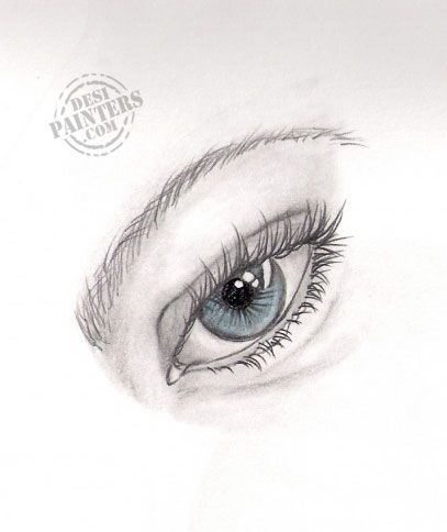 407x484 Sad Sketch Sad Eye Sketches Art Sketches, Eye - Sad Eyes Sketch