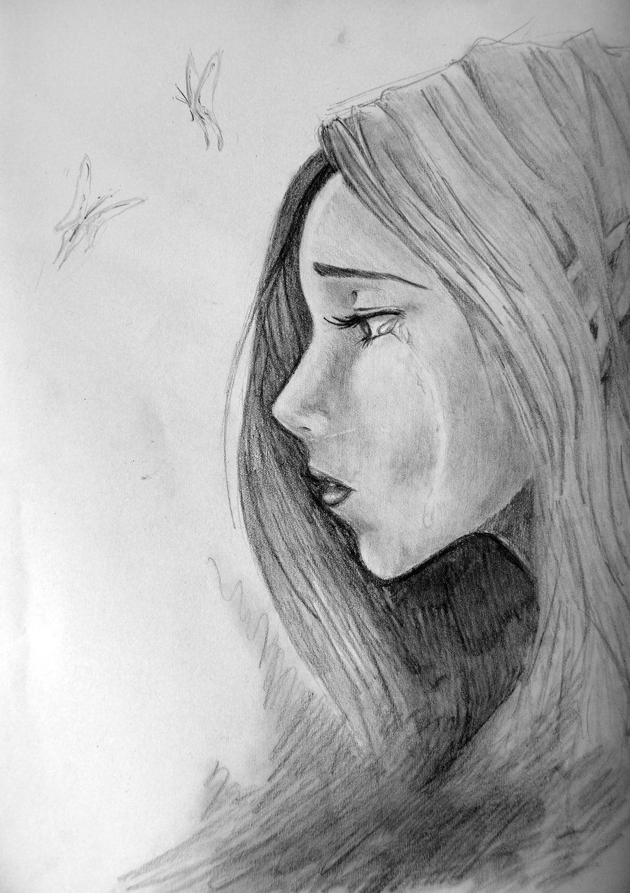 900x1275 Sketches Of Faces Sad Face 2 By ~addictedtodrawing - Sad Face Sketch