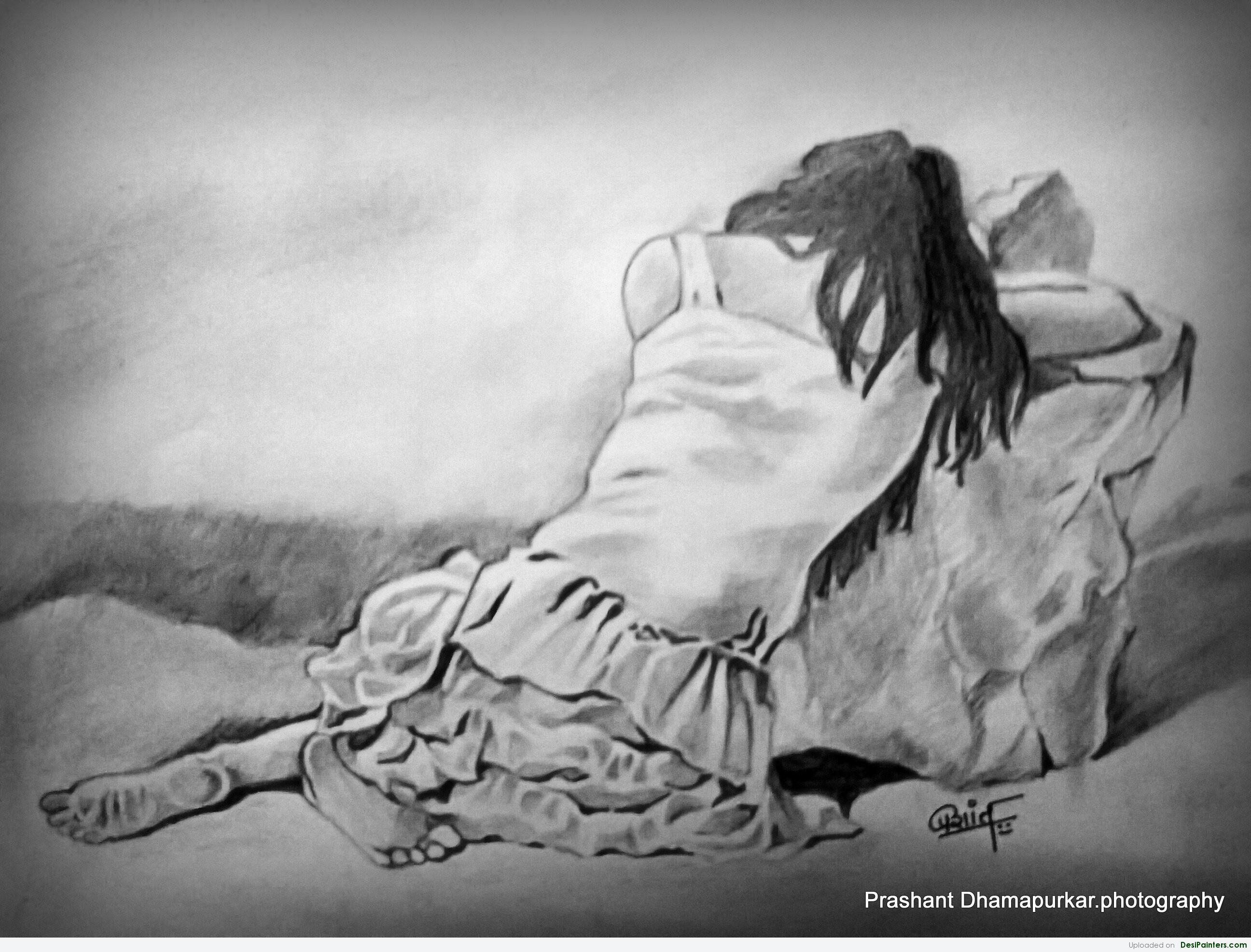 2592x1974 Sad Girl Pencil Drawing Images Bedwalls.co - Sad Girl Sketch