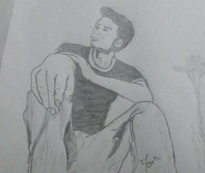 686x578 Pencil Sketches Amp Painting Pencil Drawings - Sad Guy Sketch