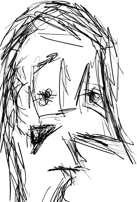 480x708 Sad Lips Paintjoy Android Finger Sketch - Sad Lips Sketch