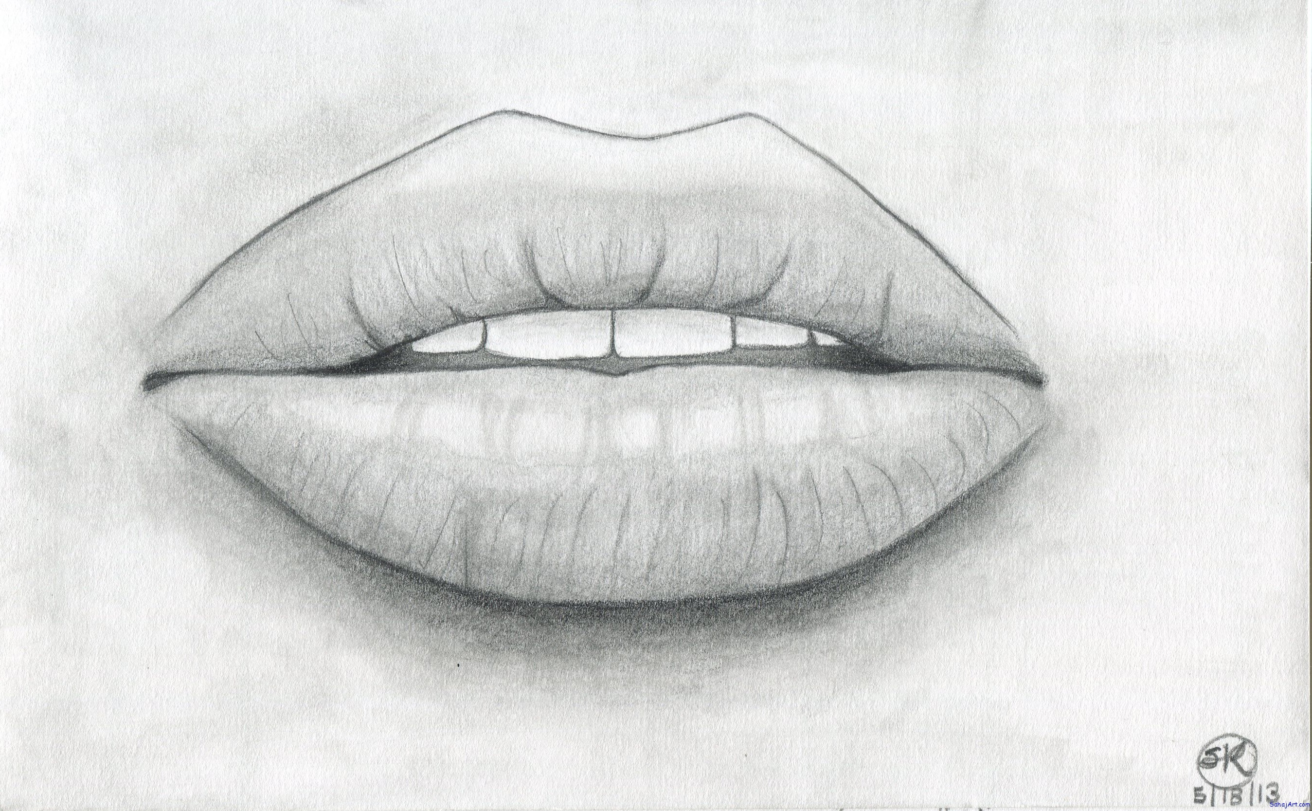 Sad Lips Sketch at PaintingValley.com | Explore collection of Sad Lips
