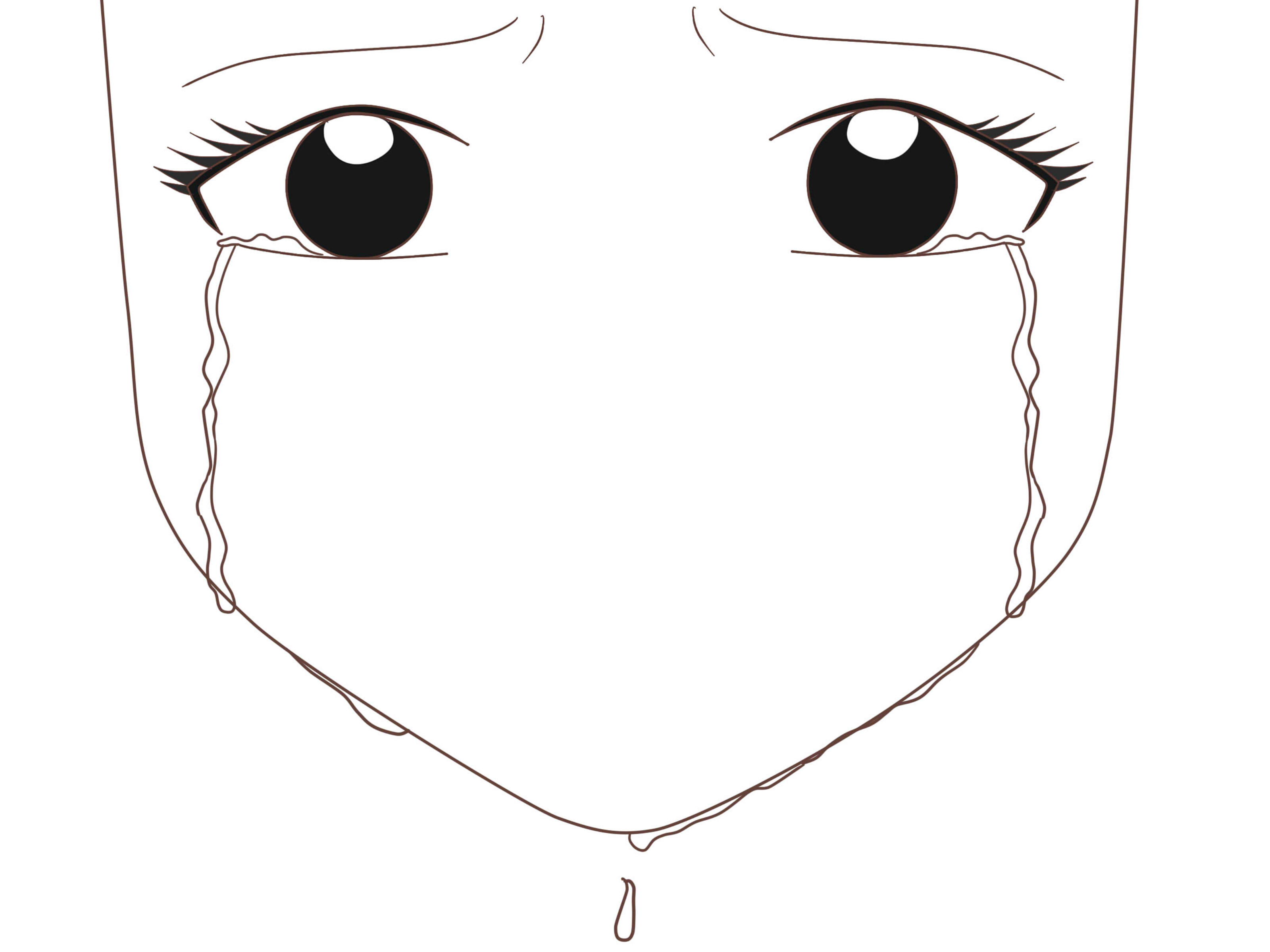 3200x2400 How To Draw An Anime Eye Crying 7 Steps (With Pictures) - Sad Lips Sketch