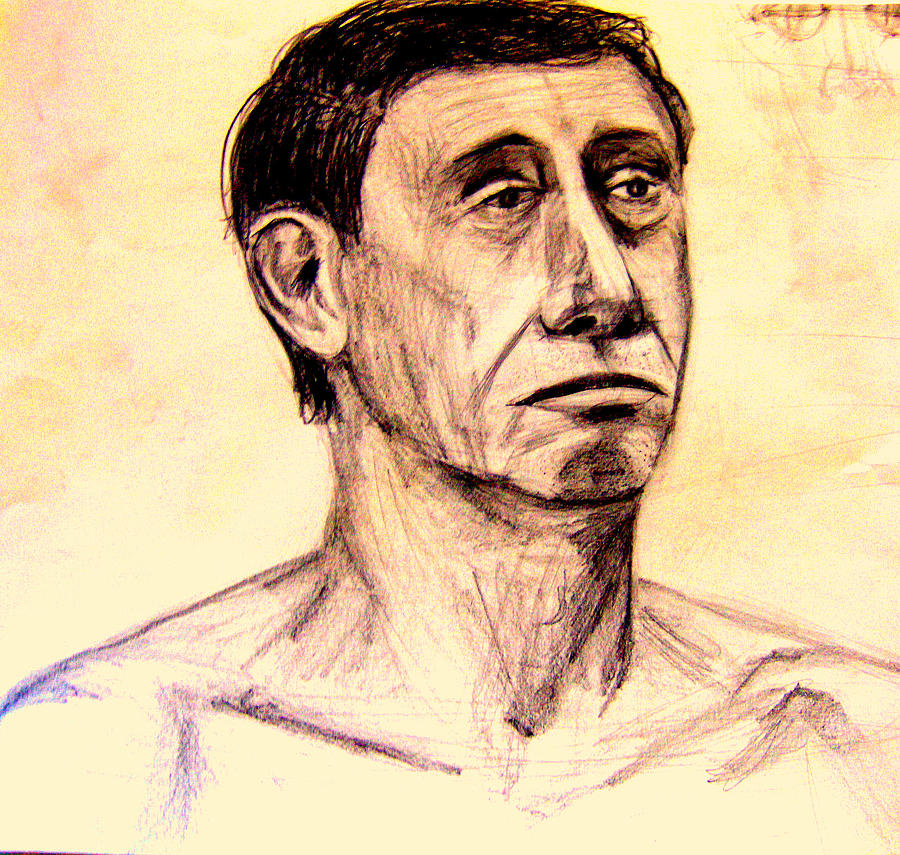 900x855 Sad Man Sketch Drawing By Laura Ogrodnik - Sad Man Sketch