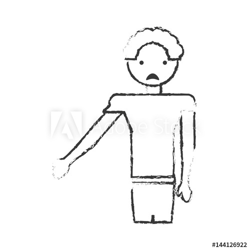 500x500 Sketch Father Man Sad Image Vector Illustration Eps 10 - Sad Man Sketch