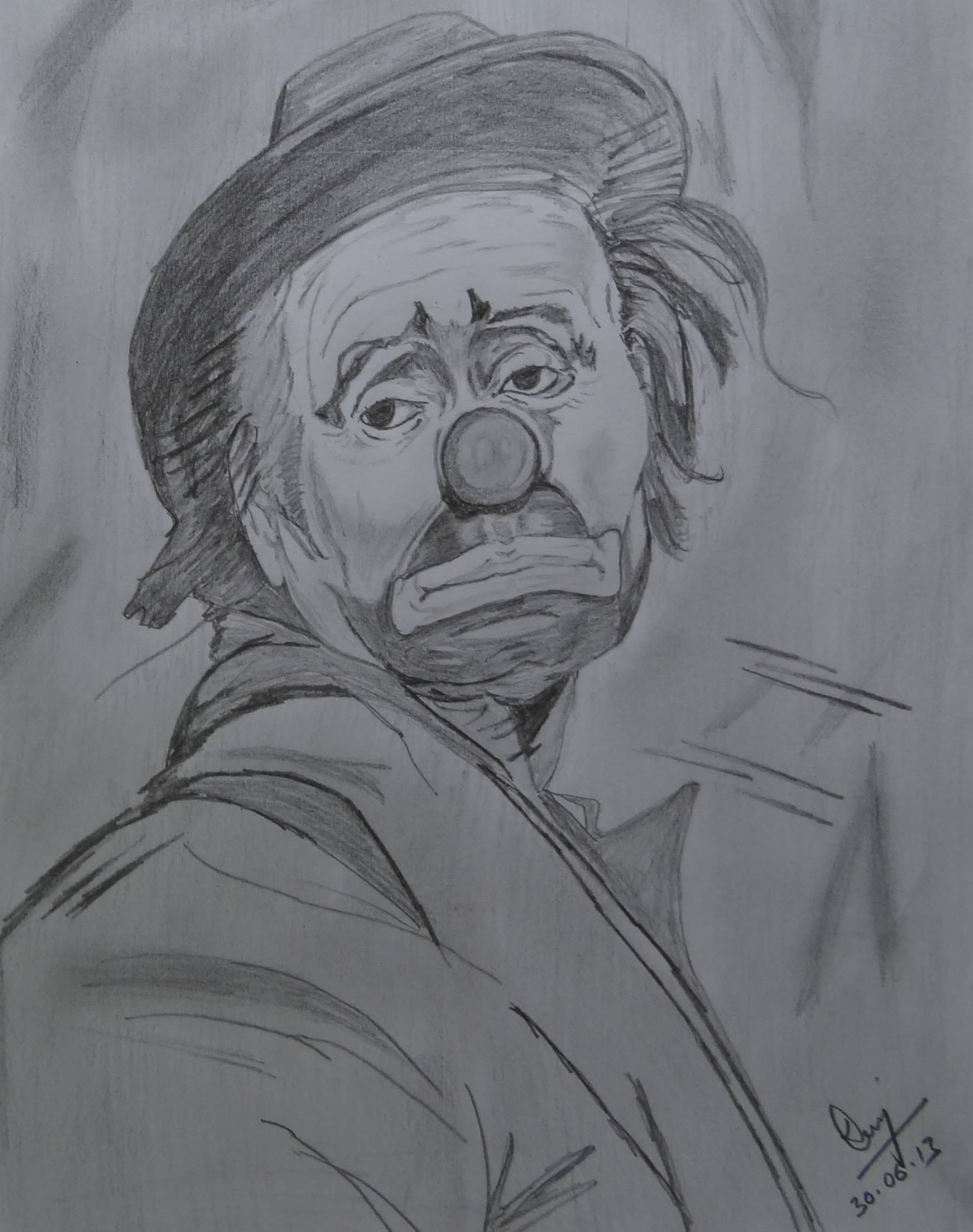 1617x2048 Pencil Sketch Of A Sad Joker - Sad Pencil Sketch