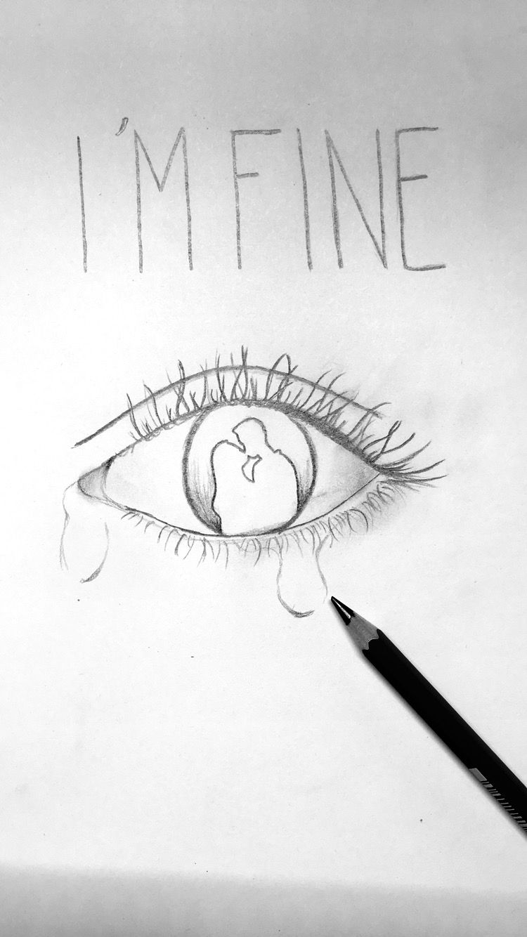 sketch easy drawing ideas sad