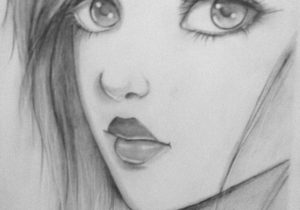300x210 Drawing Pencil A Sad Woman Depression Sketch Sketches - Sad Sketches