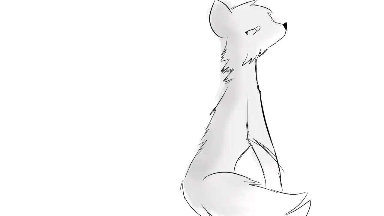 1280x720 Sad Wolf Animation - Sad Wolf Sketch