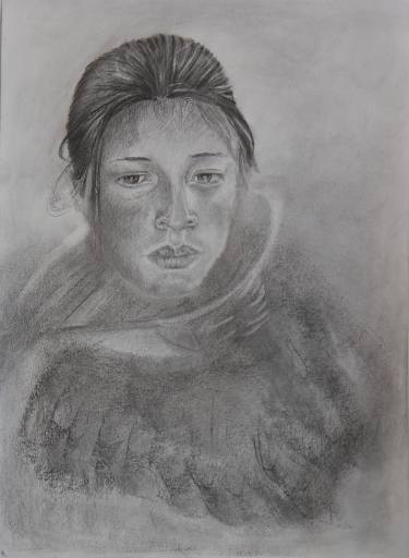 375x512 Sad Woman Drawings For Sale Saatchi Art - Sad Woman Sketch