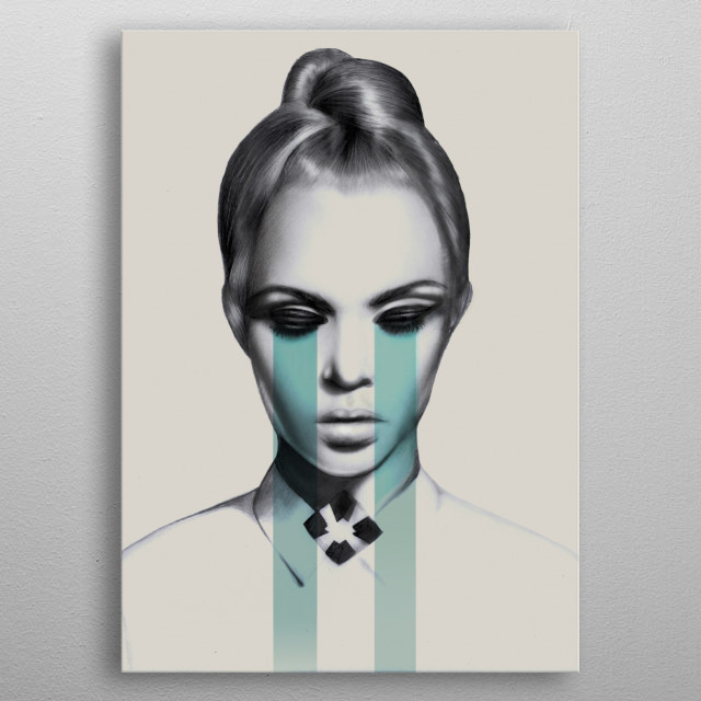 640x640 Drawing Of A Sad Woman By Nettsch Metal Posters - Sad Woman Sketch