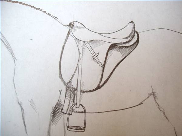 600x450 How To Draw A Saddle On A Horse Ehow - Saddle Sketch