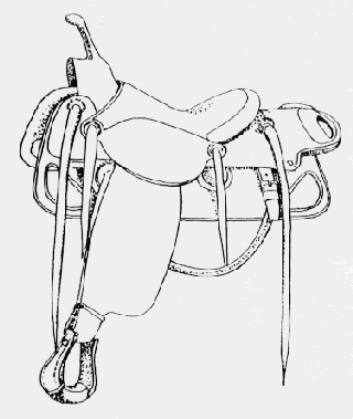 320x379 No. 476 Stirrups - Saddle Sketch