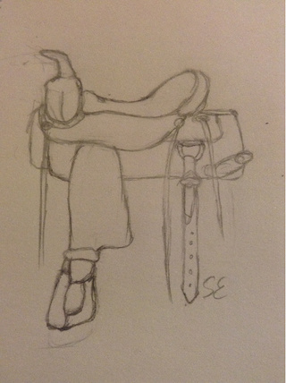 320x428 Saddle Practice Sketch - Saddle Sketch