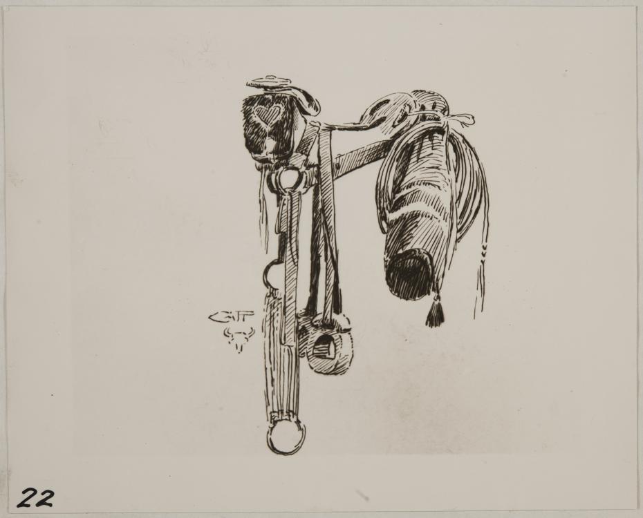 930x750 Sketch Of A Saddle Unknown - Saddle Sketch