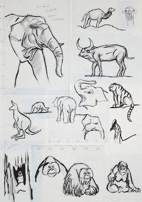 283x400 Animal Sketch From Taman Safari Zoo Gigigamama Sketchbook - Safari Sketch