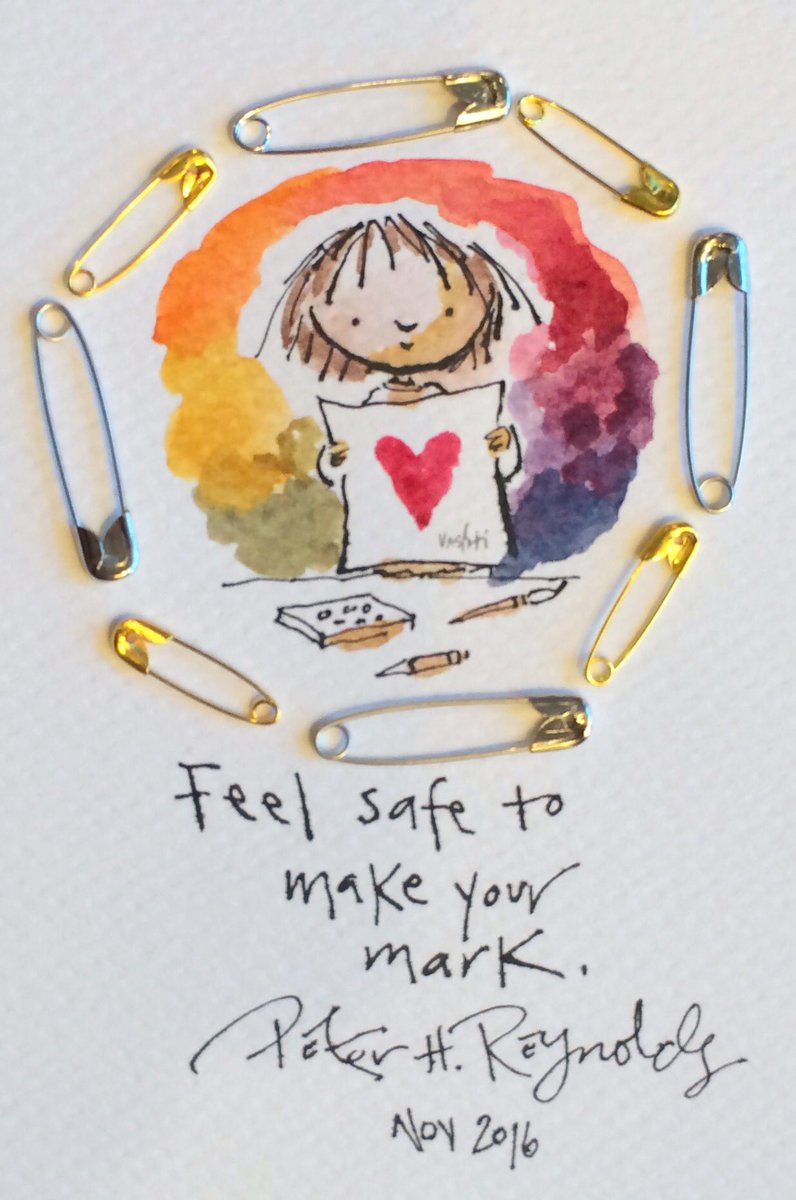 796x1200 Peter H. Reynolds On Twitter Feel Safe To Make Your Mark - Safety Pin Sketch