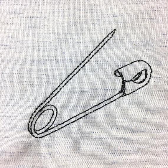 570x570 Safety Pin Diagram 1 Machine Embroidery Digital Download Etsy - Safety Pin Sketch