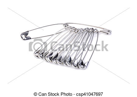 450x319 Safety Pin Isolated On White Background. - Safety Pin Sketch