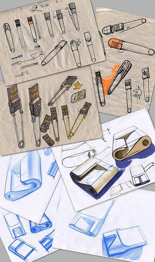 500x848 Usb Safety Pin Good Ideas Safety Pins, Safety And - Safety Pin Sketch