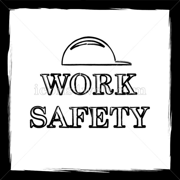 600x600 Work Safety Sketch Icon. - Safety Sketch