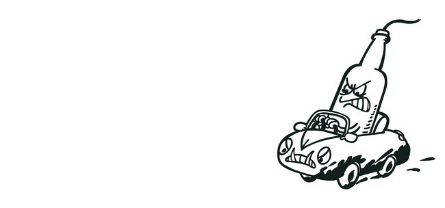 650x304 Cartoon Car Background Material Drunk Driving Traffic Safety - Safety Sketch