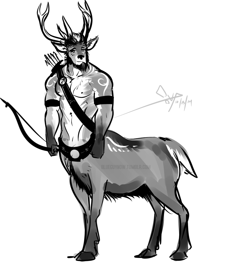 771x900 Sagittarius (Sketch) By Blueguynow - Sagittarius Sketch