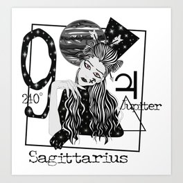 264x264 Sagittarius Art Prints Society6 - Sagittarius Sketch