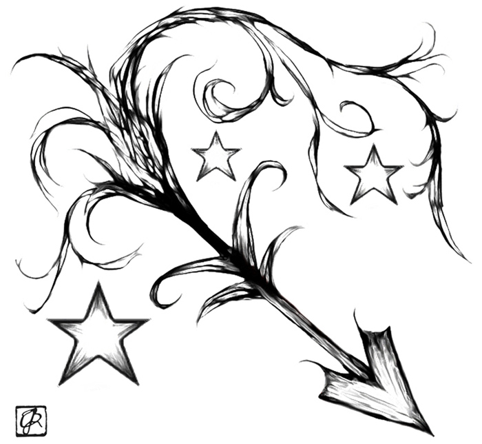 700x644 Sagittarius Tattoo Tattoo Ideas - Sagittarius Sketch
