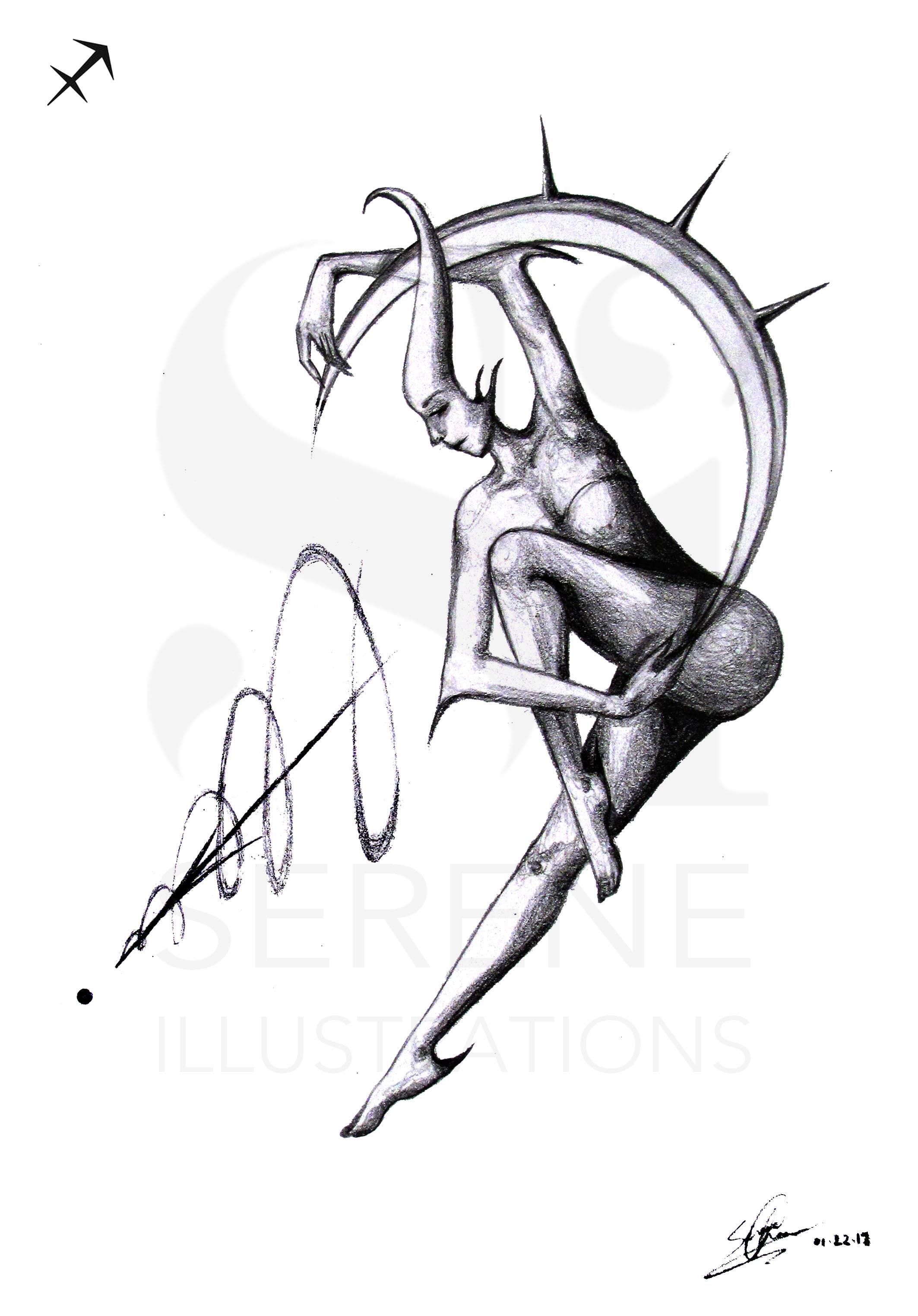 2126x3047 Sagittarius Sketch Any Recommendations To Improve Drawings - Sagittarius Sketch