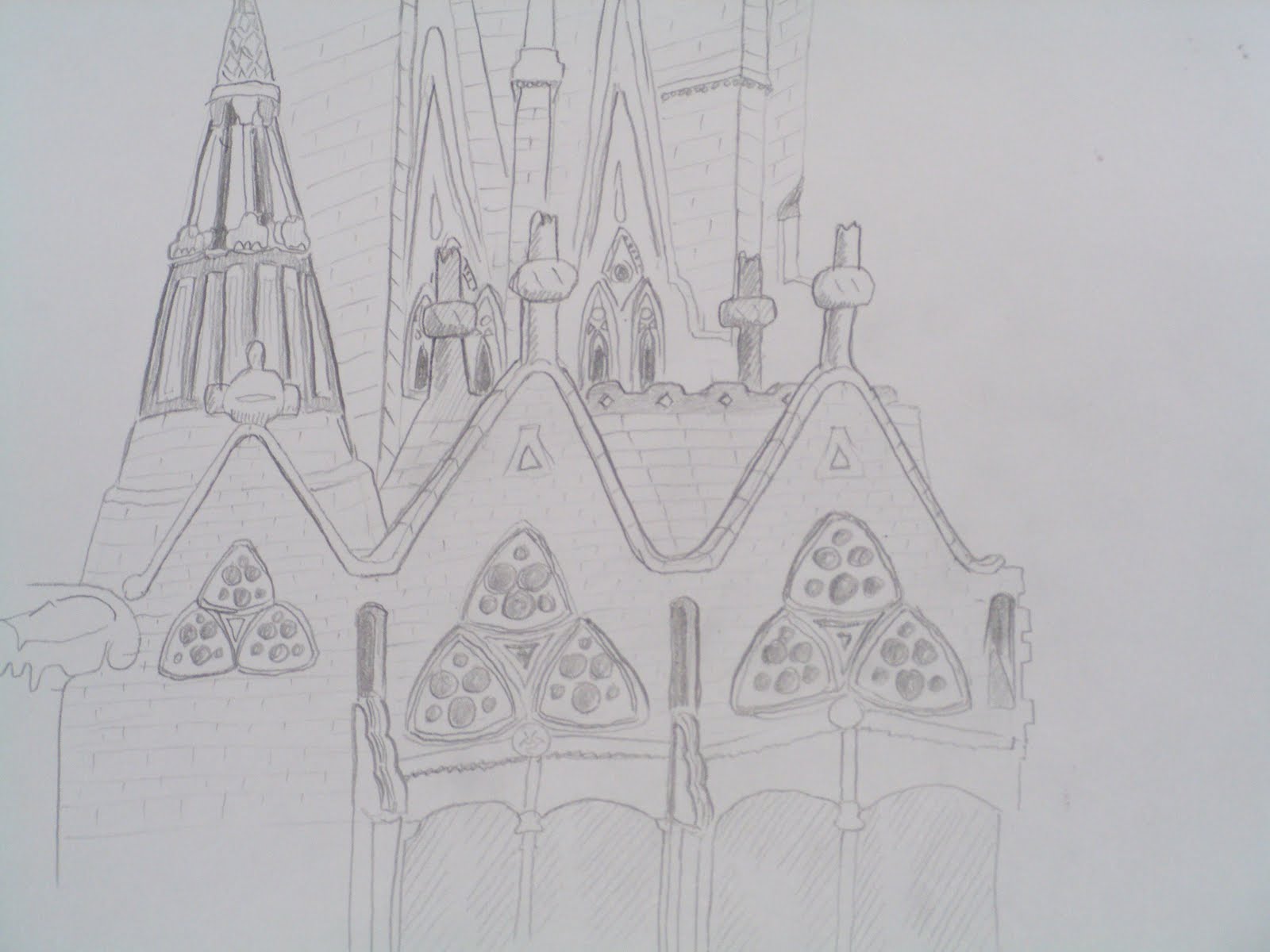 1600x1200 Projects Of Zack Booth Simpson Sagrada Familia Sketch - Sagrada Familia Sketch