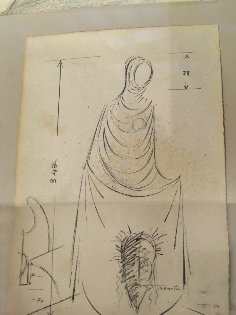 768x1024 Sketch Of Statue La Sagrada Familia Museum Barcelona Spain - Sagrada Familia Sketch