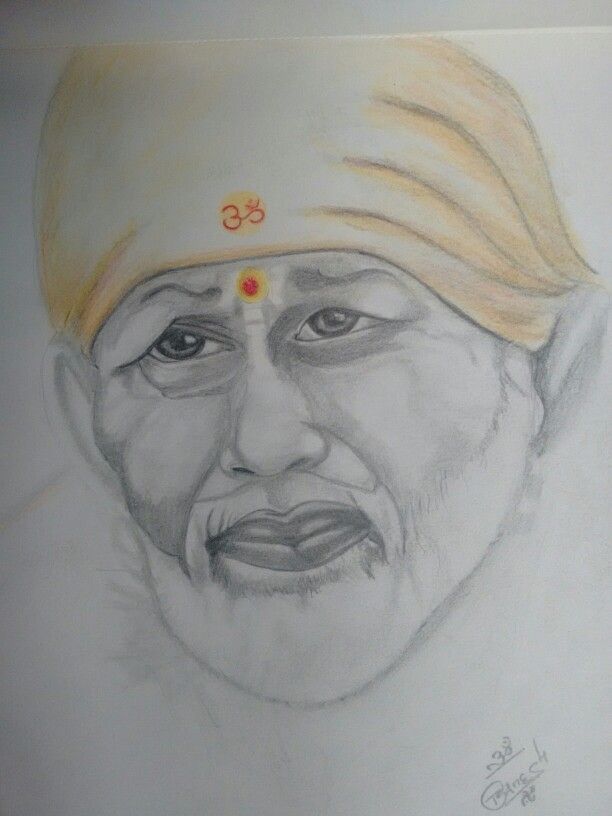 612x816 Sai Baba Pencil Sketch. Art Work Sketches, Sai - Sai Sketch