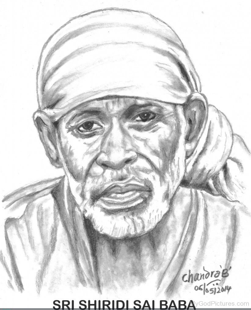 822x1015 Beautiful Pencil Sketch Of Sai Baba Ji - Sai Sketch