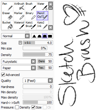 350x375 Sai Sketch Brush By Eternityspool - Sai Sketch Brush