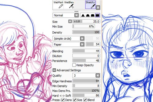 500x334 Brush Settings Paint Tool Sai - Sai Sketch Brush