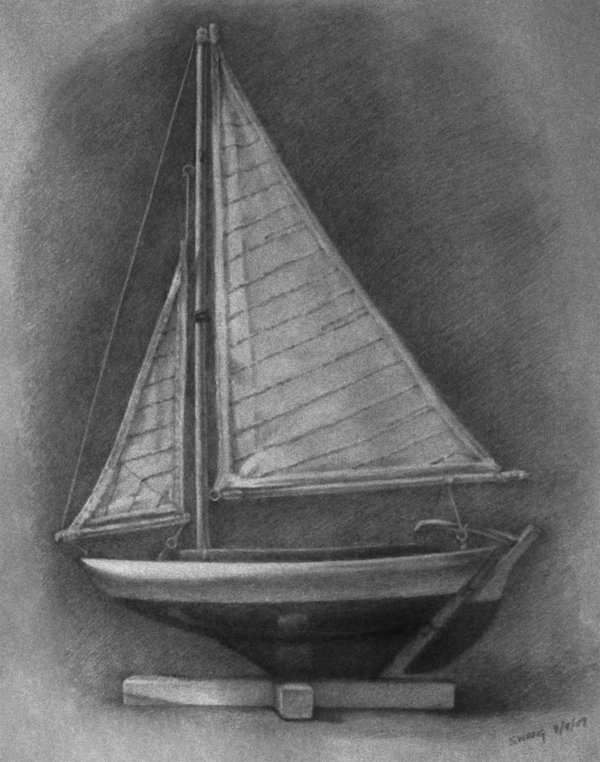 600x762 Sailboat Sketch By Whael - Sailboat Drawing Sketch