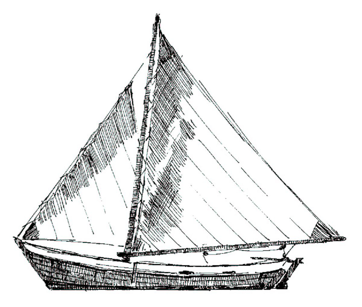 mini sailboat drawing