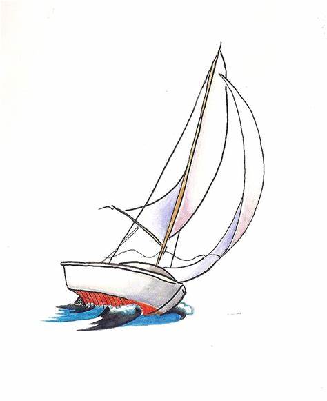 474x581 Sailboat Drawing Sketch. Sailboat Sketch By Chahee On Hasshe - Sailboat Sketch