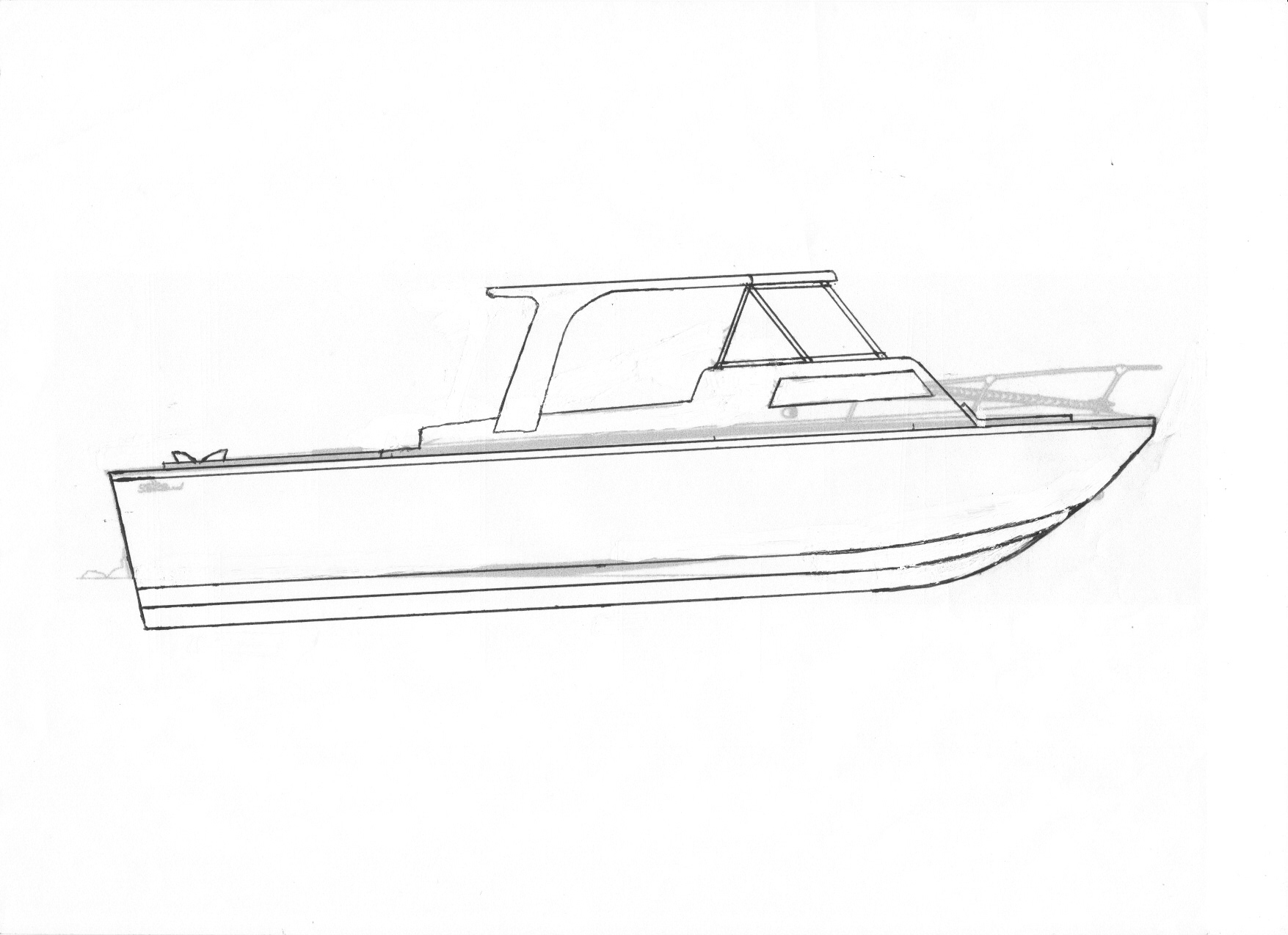 motorboat drawing