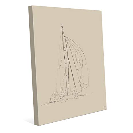 463x463 Small Sailboat Sketch Vintage Style Nautical Line - Sailboat Sketch Images
