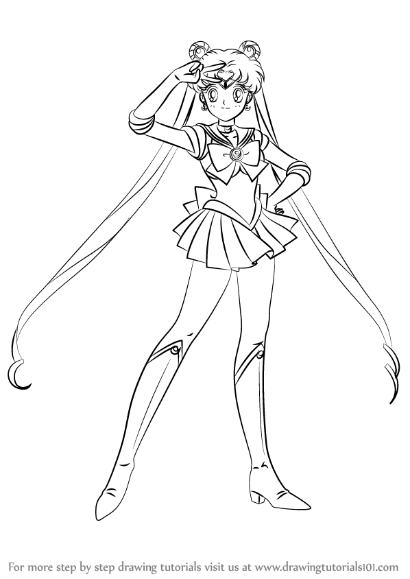 Sailor Moon Sketch at PaintingValley.com | Explore collection of Sailor ...