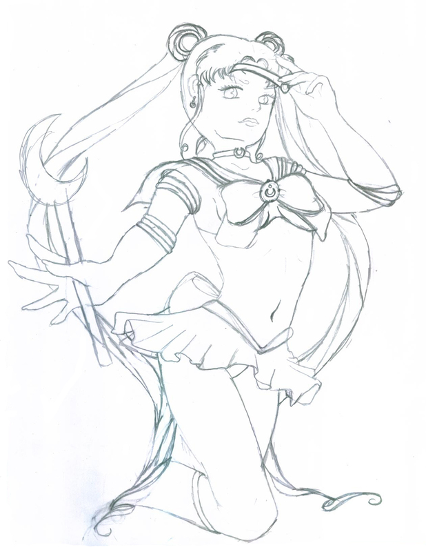 618x800 Sailor Moon Sketch Wip By Sweets B - Sailor Moon Sketch