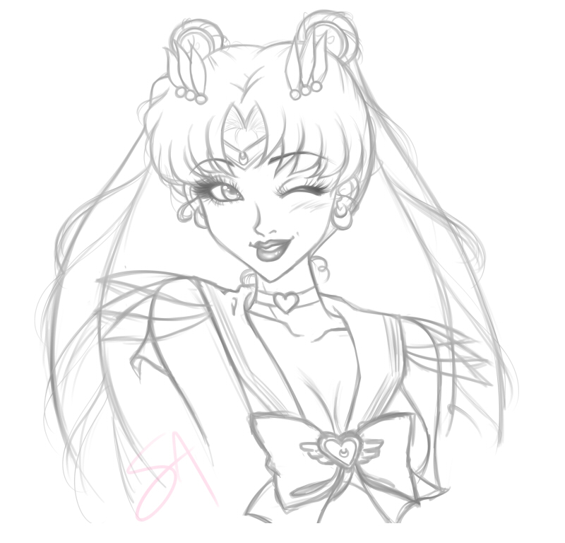 800x768 Sailor Moon Sketch By Beezasaurus - Sailor Moon Sketch